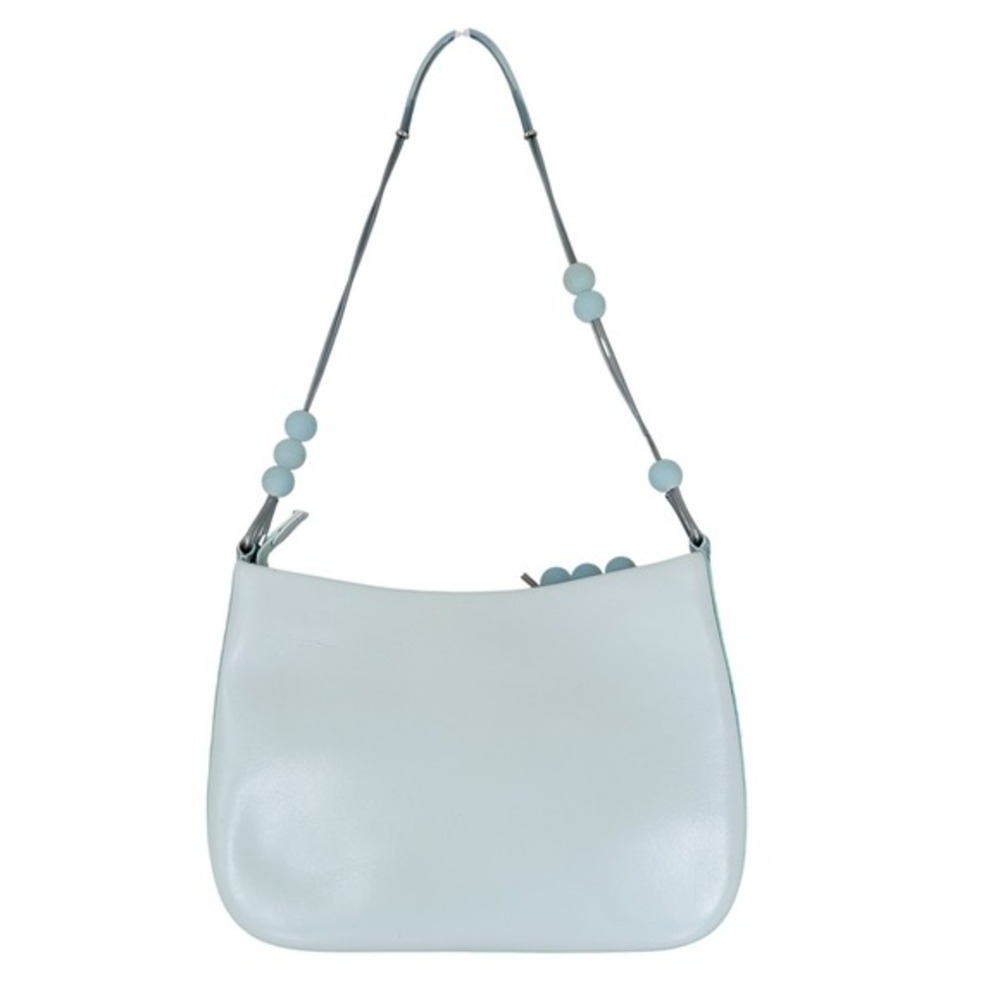 Sondra Roberts Shoulder Bag Womens Small Light Blue Beaded Strap Y2K Trim